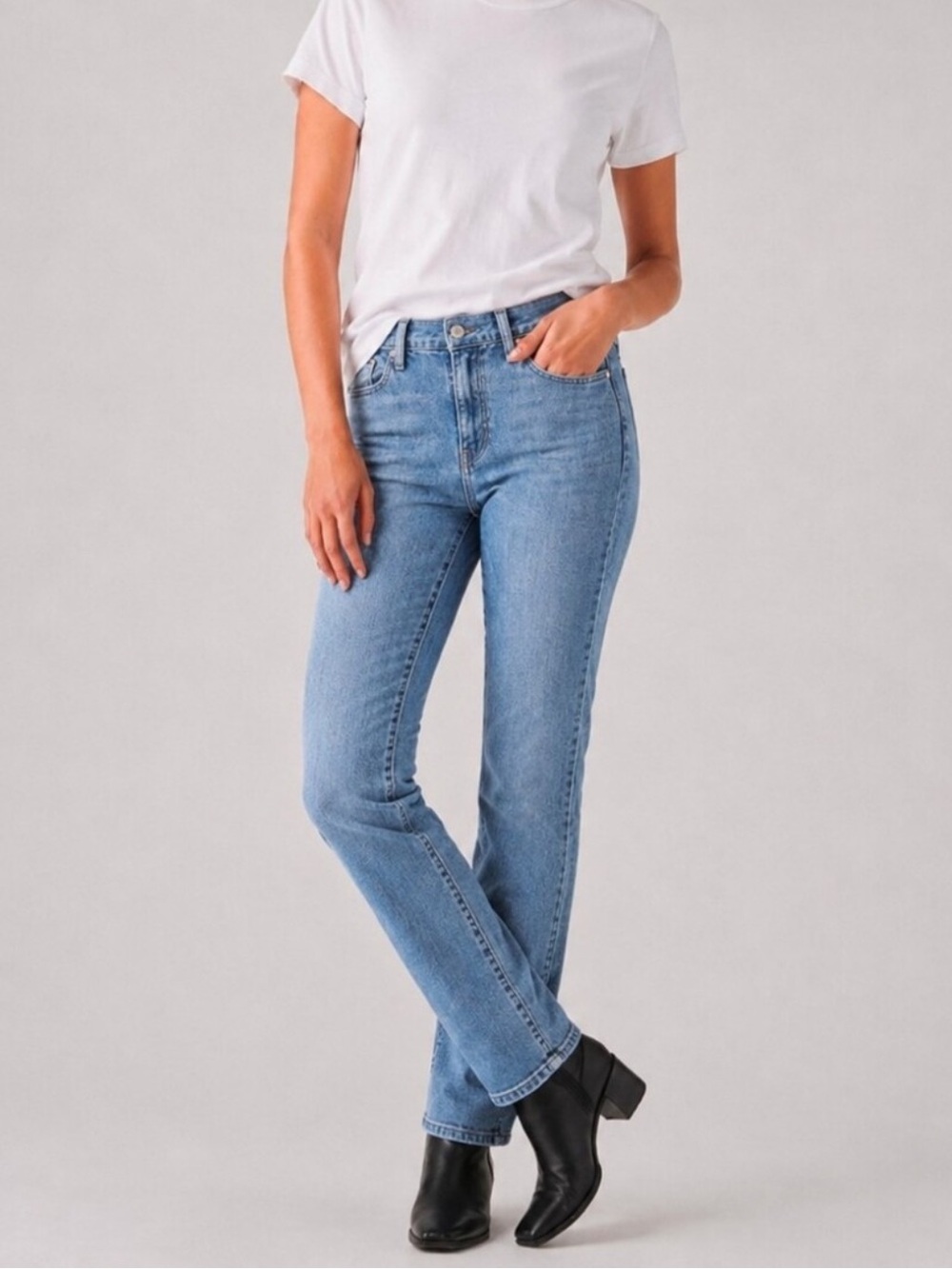 Levi's Premium 724 High Rise Straight Jeans Denim